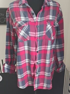 Retrofit Red & Blue Plaid Button-Down Shirt